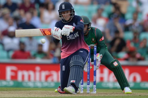 LONDON, ENGLAND - JUNE 1 : Joe Root of England bats during the ICC Champions Trophy match between England and Bangladesh at the Kia Oval cricket ground on June 1, 2017 in London, England. (Photo by Philip Brown/Getty Images)