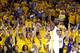 OAKLAND, CA - JUNE 01: Kevin Durant #35 of the Golden State Warriors watches his three-point shot in Game 1 of the 2017 NBA Finals against the Cleveland Cavaliers at ORACLE Arena on June 1, 2017 in Oakland, California. NOTE TO USER: User expressly acknowledges and agrees that, by downloading and or using this photograph, User is consenting to the terms and conditions of the Getty Images License Agreement. (Photo by Ezra Shaw/Getty Images)