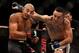 RIO DE JANEIRO, BRAZIL - JUNE 03: (R-L) Max Holloway punches Jose Aldo of Brazil in their UFC featherweight championship bout during the UFC 212 event at Jeunesse Arena on June 3, 2017 in Rio de Janeiro, Brazil. (Photo by Buda Mendes/Zuffa LLC/Zuffa LLC via Getty Images)