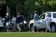 Former NFL quarterback Peyton Manning (2R) and Senator Bob Corker (R-TN) (R) walk with others after retiring to the White House with US President Donald Trump from the Trump National Golf Club June 4, 2017 in Washington, DC. / AFP PHOTO / Brendan Smialowski (Photo credit should read BRENDAN SMIALOWSKI/AFP/Getty Images)