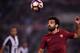 Roma's midfielder from Egypt Mohamed Salah eyes the ball during the Italian Serie A football match Roma vs Juventus, on May 14, 2017 at Rome's Olympic stadium. / AFP PHOTO / FILIPPO MONTEFORTE (Photo credit should read FILIPPO MONTEFORTE/AFP/Getty Images)