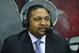 Mar 1, 2017; Los Angeles, CA, USA; ESPN broadcaster Mark Jackson reacts during a NBA basketball game between the Houston Rockets and the Los Angeles Clippers at Staples Center. Mandatory Credit: Kirby Lee-USA TODAY Sports