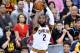 CLEVELAND, OH - JUNE 07: Kyrie Irving #2 of the Cleveland Cavaliers shoots in the first quarter against the Golden State Warriors in Game 3 of the 2017 NBA Finals at Quicken Loans Arena on June 7, 2017 in Cleveland, Ohio. NOTE TO USER: User expressly acknowledges and agrees that, by downloading and or using this photograph, User is consenting to the terms and conditions of the Getty Images License Agreement. (Photo by Jason Miller/Getty Images)