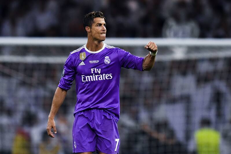 CARDIFF, WALES - JUNE 03: Cristiano Ronaldo of Real Madrid CF celebrates after scoring his team's third goal during the UEFA Champions League Final between Juventus and Real Madrid at National Stadium of Wales on June 3, 2017 in Cardiff, Wales. (Photo by David Ramos/Getty Images)