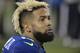 NFC wide receiver Odell Beckham Jr. of the New York Giants sits on the sidelines during the second half of the NFL Pro Bowl football game Sunday, Jan. 29, 2017, in Orlando, Fla. (AP Photo/Phelan M Ebenhack)