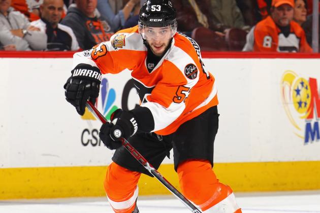 PHILADELPHIA, PA - FEBRUARY 22:  Shayne Gostisbehere #53 of the Philadelphia Flyers skates against the Washington Capitals at the Wells Fargo Center on February 22, 2017 in Philadelphia, Pennsylvania. The Capitals defeated the Flyers 4-1.  (Photo by Bruce Bennett/Getty Images)