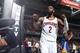 CLEVELAND, OH - JUNE 09: Kyrie Irving #2 of the Cleveland Cavaliers flexes and celebrates in Game Four of the 2017 NBA Finals against the Golden State Warriors on June 9, 2017 at Quicken Loans Arena in Cleveland, Ohio. NOTE TO USER: User expressly acknowledges and agrees that, by downloading and or using this photograph, user is consenting to the terms and conditions of Getty Images License Agreement. Mandatory Copyright Notice: Copyright 2017 NBAE (Photo by Nathaniel S. Butler/NBAE via Getty Images)