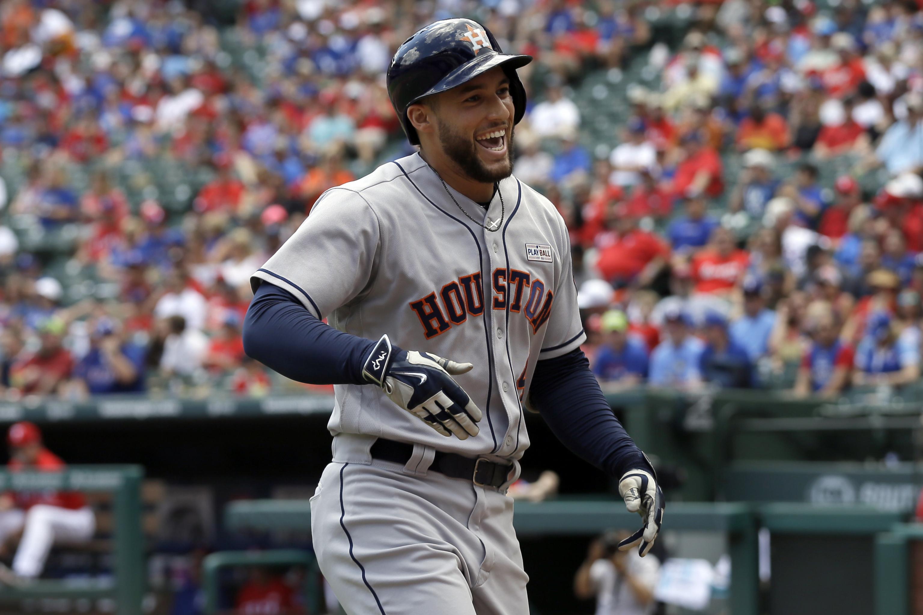 George Springer puts injured quad to the test