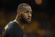OAKLAND, CA - JUNE 12: LeBron James #23 of the Cleveland Cavaliers reacts against the Golden State Warriors in Game 5 of the 2017 NBA Finals at ORACLE Arena on June 12, 2017 in Oakland, California. NOTE TO USER: User expressly acknowledges and agrees that, by downloading and or using this photograph, User is consenting to the terms and conditions of the Getty Images License Agreement. (Photo by Ezra Shaw/Getty Images)