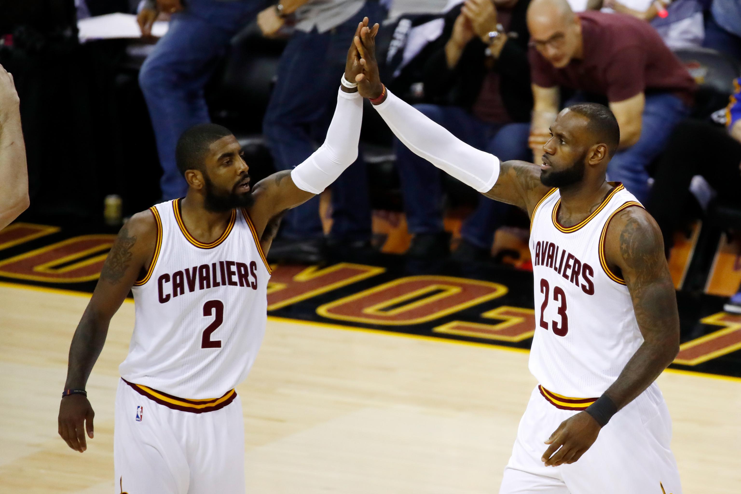 NBA Finals: LeBron James, Kyrie Irving help Cavaliers stave off