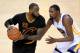 OAKLAND, CA - JUNE 12: LeBron James #23 of the Cleveland Cavaliers drives against Kevin Durant #35 of the Golden State Warriors in Game 5 of the 2017 NBA Finals at ORACLE Arena on June 12, 2017 in Oakland, California. NOTE TO USER: User expressly acknowledges and agrees that, by downloading and or using this photograph, User is consenting to the terms and conditions of the Getty Images License Agreement. (Photo by Thearon W. Henderson/Getty Images)