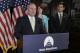 In a photo from Tuesday, June 13, 2017, House Majority Whip Steve Scalise, R-La., joined by Speaker of the House Paul Ryan, R-Wis., far right, and Rep. Cathy McMorris Rodgers, R-Wash., comments on health care for veterans during a news conference at Republican National Committee Headquarters on Capitol Hill in Washington. (AP Photo/J. Scott Applewhite)