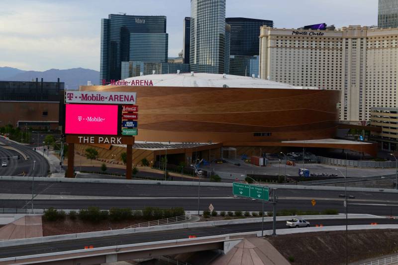 May 31, 2017; Las Vegas, NV, USA: General overall view of the T-Mobile Arena exterior on Las Vegas Blvd. on the Las Vegas strip. The facility will be the home of the NHL expansion franchise Vegas Golden Knights which will begin play during the 2017-18 season. Mandatory Credit: Kirby Lee-USA TODAY Sports