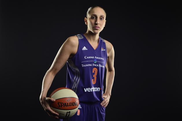 PHOENIX, AZ - MAY 8:  Diana Taurasi #3 of the Phoenix Mercury poses for a photo during Media Day on May 8, 2017 at the Talking Stick Resort Arena in Phoenix, Arizona. NOTE TO USER: User expressly acknowledges and agrees that, by downloading and or using this Photograph, user is consenting to the terms and conditions of the Getty Images License Agreement. Mandatory Copyright Notice: Copyright 2017 NBAE (Photo by Barry Gossage/NBAE via Getty Images)