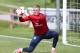 BURTON-UPON-TRENT, ENGLAND - JUNE 07: Jordan Pickford of England during a training session at St Georges Park on June 7, 2017 in Burton-upon-Trent, England. (Photo by Nigel Roddis/Getty Images)