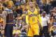 INDIANAPOLIS, IN - APRIL 20: Monta Ellis #11 of the Indiana Pacers reacts against the Cleveland Cavaliers in game three of the Eastern Conference Quarterfinals during the 2017 NBA Playoffs at Bankers Life Fieldhouse on April 20, 2017 in Indianapolis, Indiana. The Cavaliers defeated the Pacers 119-114 to take a 3-0 lead in the series. NOTE TO USER: User expressly acknowledges and agrees that, by downloading and or using the photograph, User is consenting to the terms and conditions of the Getty Images License Agreement. (Photo by Joe Robbins/Getty Images)