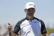 Paul Casey, of England, gives a thumbs up on the ninth hole during the second round of the U.S. Open golf tournament Friday, June 16, 2017, at Erin Hills in Erin, Wis. (AP Photo/Chris Carlson)
