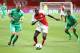 MONACO, MONACO - MAY 17: Benjamin Mendy of Monaco between Fabien Lemoine and Arnaud Nordin of Saint-Etienne in action during the French Ligue 1 match between AS Monaco and AS Saint-Etienne (ASSE) at Stade Louis II on May 17, 2017 in Monaco, Monaco. (Photo by Jean Catuffe/Getty Images)