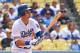 LOS ANGELES, CA - JUNE 11: Cody Bellinger #35 of the Los Angeles Dodgers hits a solo home run in the eighth inning of the game against the Cincinnati Reds at Dodger Stadium on June 11, 2017 in Los Angeles, California. (Photo by Jayne Kamin-Oncea/Getty Images)