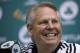 Danny Ainge, Boston Celtics president of basketball operations, smiles as he addresses reporters at the team's training facility in Waltham, Mass., Tuesday, May 16, 2017. The Celtics won the NBA draft lottery, capitalizing on a trade they made with the Brooklyn Nets four years ago. (AP Photo/Charles Krupa)