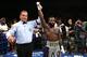 WASHINGTON, DC - APRIL 01: Adrien Broner celebrates after defeating Ashley Theophane (not pictured) by TKO in ninth round in their super lightweight championship bout at the DC Armory on April 1, 2016 in Washington, DC. (Photo by Patrick Smith/Getty Images)