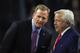 HOUSTON, TX - FEBRUARY 05: National Football League commissioner Roger Goodell talks with team owner Robert Kraft during Super Bowl 51 at NRG Stadium on February 5, 2017 in Houston, Texas. (Photo by Mike Ehrmann/Getty Images)