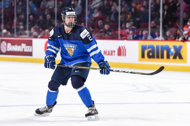 MONTREAL, QC - DECEMBER 26:  Miro Heiskanen #2 of Team Finland skates during the IIHF World Junior Championship preliminary round game against Team Czech Republic at the Bell Centre on December 26, 2016 in Montreal, Quebec, Canada.  Team Czech Republic defeated Team Finland 2-1.  (Photo by Minas Panagiotakis/Getty Images)