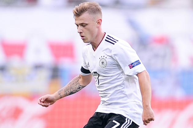 Max Meyer during the UEFA European Under-21 match between Germany and Czech Republic on June 18, 2017 in Tychy, Poland. (Photo by MB Media)