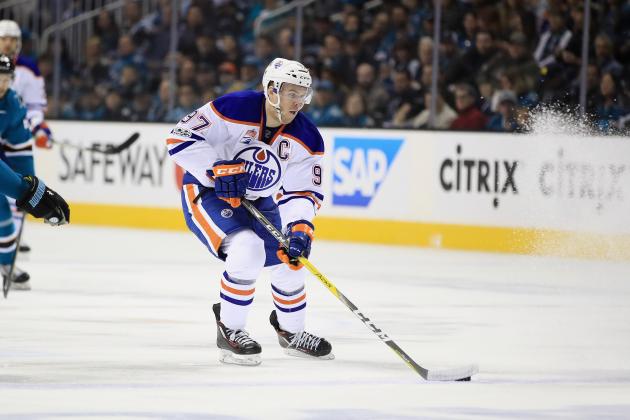 SAN JOSE, CA - APRIL 22:  Connor McDavid #97 of the Edmonton Oilers in action against the San Jose Sharks during Game Six of the Western Conference First Round during the 2017 NHL Stanley Cup Playoffs at SAP Center on April 22, 2017 in San Jose, California.  (Photo by Ezra Shaw/Getty Images)