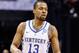 INDIANAPOLIS, IN - MARCH 19: Isaiah Briscoe #13 of the Kentucky Wildcats drives the ball against the Wichita State Shockers in the first half during the second round of the 2017 NCAA Men's Basketball Tournament at the Bankers Life Fieldhouse on March 19, 2017 in Indianapolis, Indiana. (Photo by Joe Robbins/Getty Images)