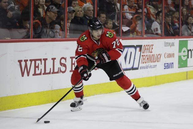 Chicago Blackhawks' Artemi Panarin in action during an NHL hockey game against the Philadelphia Flyers, Saturday, Dec. 3, 2016, in Philadelphia. (AP Photo/Matt Slocum)