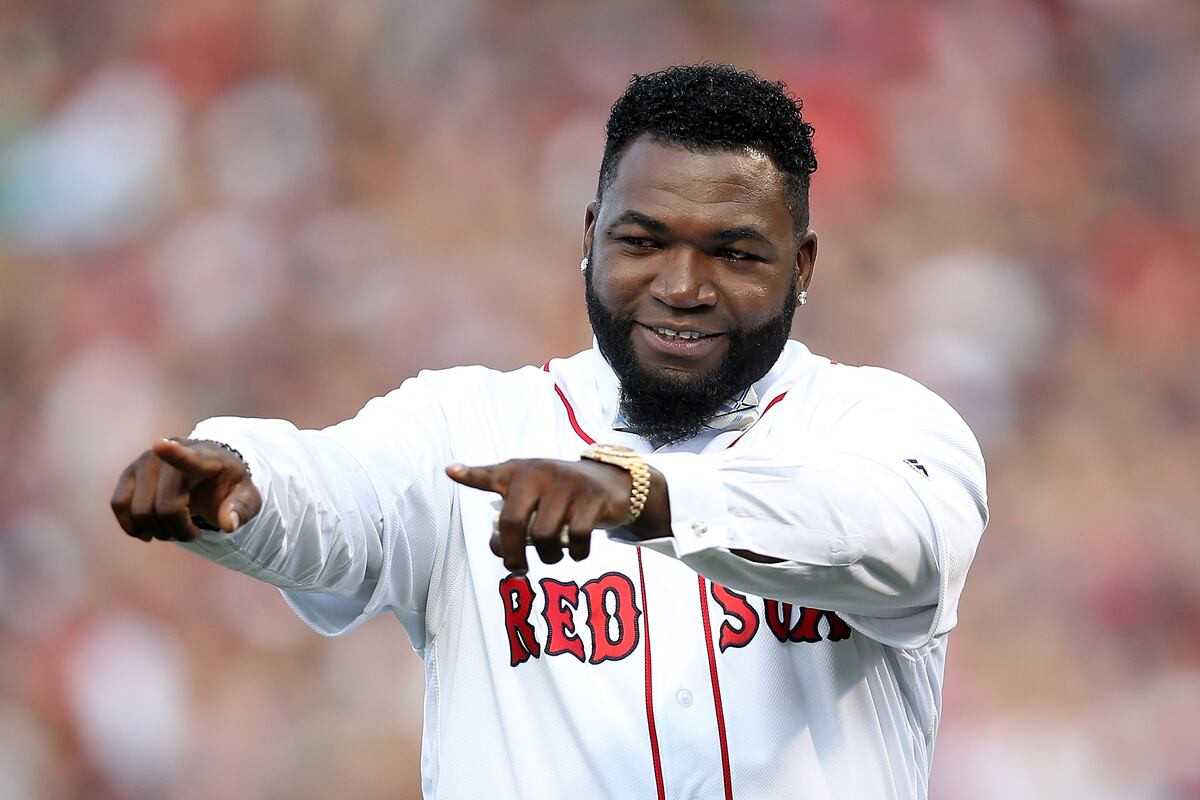David Ortiz Throws Wide First Pitch for Jersey Retirement Ceremony