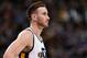 SALT LAKE CITY, UT - MAY 6: Gordon Hayward #20 of the Utah Jazz looks on against the Golden State Warriors in Game Three of the Western Conference Semifinals during the 2017 NBA Playoffs at Vivint Smart Home Arena on May 6, 2017 in Salt Lake City, Utah. NOTE TO USER: User expressly acknowledges and agrees that, by downloading and or using this photograph, User is consenting to the terms and conditions of the Getty Images License Agreement. (Photo by Gene Sweeney Jr/Getty Images)