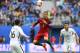 Portugal's forward Cristiano Ronaldo eyes the ball during the 2017 Confederations Cup group A football match between New Zealand and Portugal at the Saint Petersburg Stadium in Saint Petersburg on June 24, 2017. / AFP PHOTO / Kirill KUDRYAVTSEV (Photo credit should read KIRILL KUDRYAVTSEV/AFP/Getty Images)