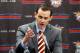 Newly-appointed Phoenix Suns general manager Ryan McDonough speaks during an NBA basketball news conference, Thursday, May 9, 2013, in Phoenix. McDonough joins the Suns after most recently serving the past three seasons as the assistant general manager of the Boston Celtics. (AP Photo/Matt York)