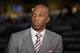 SAN ANTONIO, TX - MAY 22: ESPN Analyst, Chauncey Billups does a segment before Game Four of the Western Conference Finals between the Golden State Warriors and the San Antonio Spurs during the 2017 NBA Playoffs on MAY 22, 2017 at the AT&T Center in San Antonio, Texas. NOTE TO USER: User expressly acknowledges and agrees that, by downloading and or using this photograph, user is consenting to the terms and conditions of the Getty Images License Agreement. Mandatory Copyright Notice: Copyright 2017 NBAE (Photos by David Dow/NBAE via Getty Images)