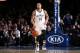 NEW YORK, NY - MARCH 16: KJ McDaniels #14 of the Brooklyn Nets handles the ball during the game against the New York Knicks on March 16, 2017 at Madison Square Garden in New York City, New York. NOTE TO USER: User expressly acknowledges and agrees that, by downloading and or using this photograph, User is consenting to the terms and conditions of the Getty Images License Agreement. Mandatory Copyright Notice: Copyright 2017 NBAE (Photo by Nathaniel S. Butler/NBAE via Getty Images)