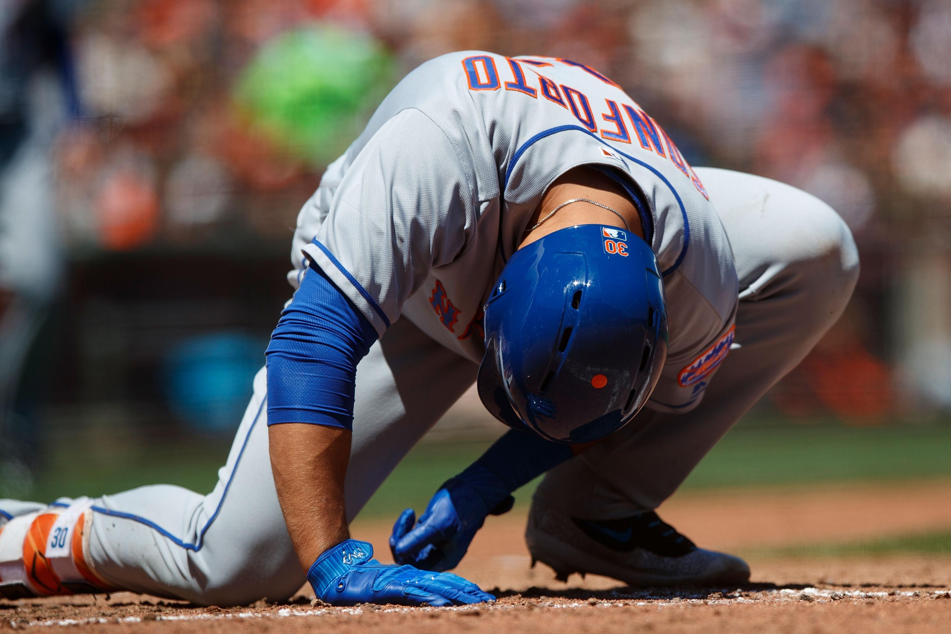 GOODYEAR, AZ - FEBRUARY 24: Outfielder Michael Conforto (8) poses