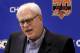 New York Knicks president Phil Jackson answers questions during a news conference at the team's training facility, Friday, April 14, 2017, in Greenburgh, N.Y. (AP Photo/Julie Jacobson)
