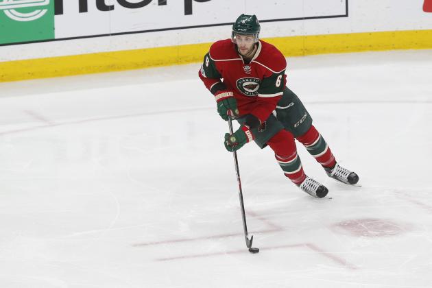 Minnesota Wild's Marco Scandella plays against the Philadelphia Flyers during an NHL hockey game Thursday, March 23, 2017, in St. Paul, Minn. (AP Photo/Jim Mone)