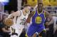 Utah Jazz forward Gordon Hayward (20) drives as Golden State Warriors forward Draymond Green (23) defends in the first half during Game 4 of the NBA basketball second-round playoff series, Monday, May 8, 2017, in Salt Lake City. (AP Photo/Rick Bowmer)