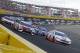 Kevin Harvick (4) and Kyle Busch (18) lead the field for the start of the NASCAR Cup series auto race at Charlotte Motor Speedway in Concord, N.C., Sunday, May 28, 2017. (AP Photo/Chuck Burton)