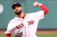 BOSTON, MA - JUNE 29: David Price #24 of the Boston Red Sox delivers in the first inning of a game against the Minnesota Twins at Fenway Park on June 29, 2017 in Boston, Massachusetts. (Photo by Adam Glanzman/Getty Images)