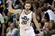 SALT LAKE CITY, UT - MAY 6: Gordon Hayward #20 of the Utah Jazz reacts to his late game three point basket during their 102-91 loss to the Golden State Warriors in Game Three of the Western Conference Semifinals during the 2017 NBA Playoffs at Vivint Smart Home Arena on May 6, 2017 in Salt Lake City, Utah. NOTE TO USER: User expressly acknowledges and agrees that, by downloading and or using this photograph, User is consenting to the terms and conditions of the Getty Images License Agreement. (Photo by Gene Sweeney Jr/Getty Images)