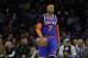 New York Knicks' Carmelo Anthony in action during an NBA basketball game against the Philadelphia 76ers, Friday, March 3, 2017, in Philadelphia. (AP Photo/Matt Slocum)