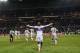 Lyon's French forward Alexandre Lacazette celebrates after scoring his 100th goal in Ligue 1 during the French L1 football match between Lyon (OL) and Nice (OGCN) on May 20, 2017, at the Parc Olympique Lyonnais stadium in Decines-Charpieu near Lyon, central-eastern France. / AFP PHOTO / PHILIPPE DESMAZES (Photo credit should read PHILIPPE DESMAZES/AFP/Getty Images)