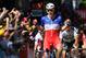 France's Arnaud Demare celebrates as he crosses the finish line ahead of Slovakia's Peter Sagan (R) and Norway's Alexander Kristoff (L) at the end of the 207,5 km fourth stage of the 104th edition of the Tour de France cycling race on July 4, 2017 between Mondorf-les-Bains and Vittel. / AFP PHOTO / Lionel BONAVENTURE (Photo credit should read LIONEL BONAVENTURE/AFP/Getty Images)