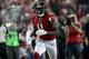 ATLANTA, GA - JANUARY 22: Julio Jones #11 of the Atlanta Falcons runs for a 73 yard touchdown after a catch in the third quarter against the Green Bay Packers in the NFC Championship Game at the Georgia Dome on January 22, 2017 in Atlanta, Georgia. (Photo by Rob Carr/Getty Images)