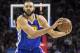 In this Feb. 27, 2017 photo, Golden State Warriors' JaVale McGee is in action during the first half of an NBA basketball game against the Philadelphia 76ers in Philadelphia. McGee is part of