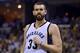 Memphis Grizzlies center Marc Gasol reacts during the second half of Game 3 in the team's NBA basketball first-round playoff series against the San Antonio Spurs on Thursday, April 20, 2017, in Memphis, Tenn. (AP Photo/Brandon Dill)